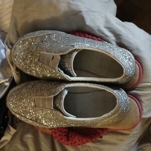 Silver Slip on Sneakers